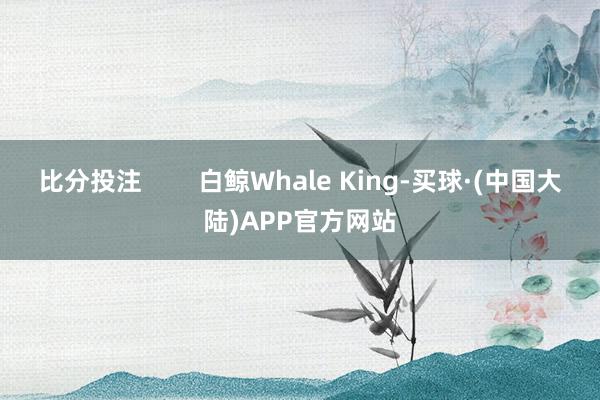 比分投注        白鲸Whale King-买球·(中国大陆)APP官方网站