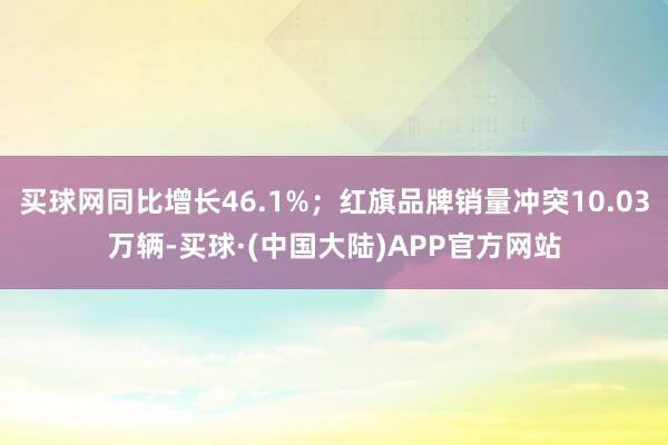 买球网同比增长46.1%；红旗品牌销量冲突10.03万辆-买球·(中国大陆)APP官方网站