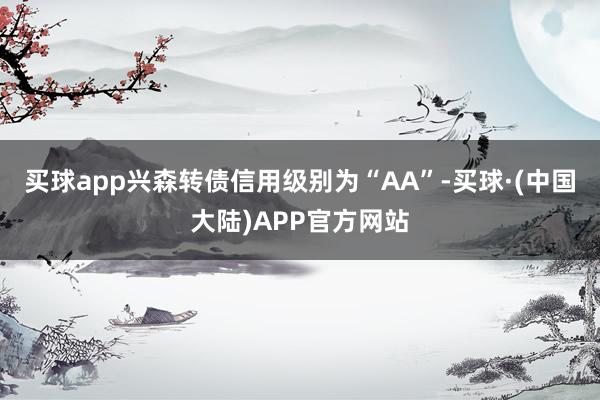 买球app兴森转债信用级别为“AA”-买球·(中国大陆)APP官方网站