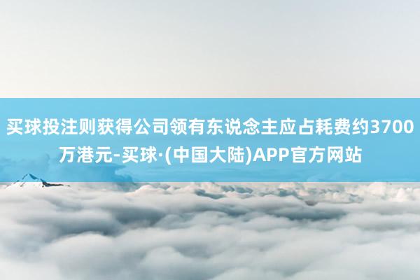 买球投注则获得公司领有东说念主应占耗费约3700万港元-买球·(中国大陆)APP官方网站