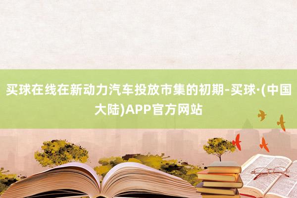 买球在线在新动力汽车投放市集的初期-买球·(中国大陆)APP官方网站