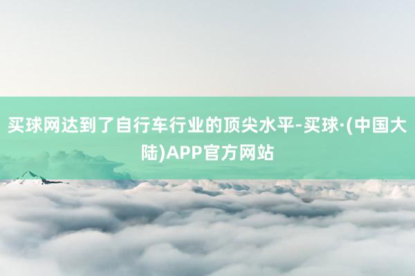 买球网达到了自行车行业的顶尖水平-买球·(中国大陆)APP官方网站