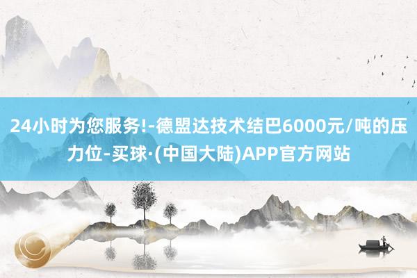 24小时为您服务!-德盟达技术结巴6000元/吨的压力位-买球·(中国大陆)APP官方网站