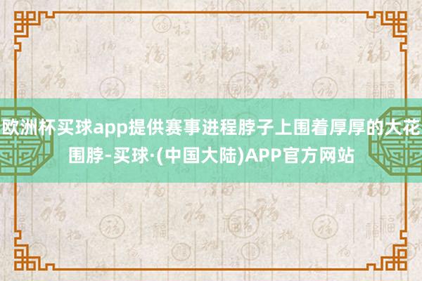 欧洲杯买球app提供赛事进程脖子上围着厚厚的大花围脖-买球·(中国大陆)APP官方网站