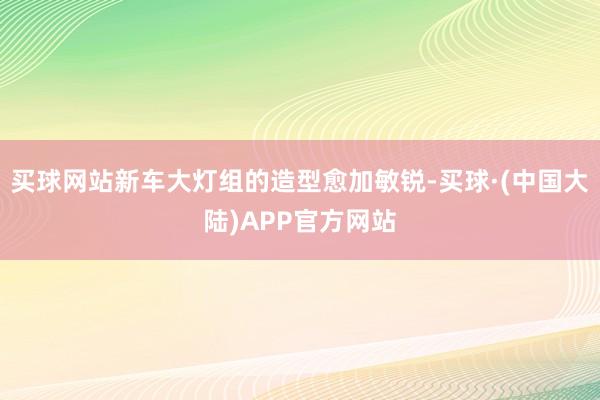 买球网站新车大灯组的造型愈加敏锐-买球·(中国大陆)APP官方网站