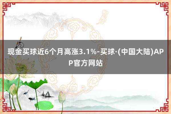 现金买球近6个月高涨3.1%-买球·(中国大陆)APP官方网站